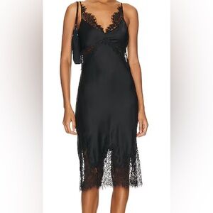 L’Agence Scotlyn Lace Trim Silk Dress. Size 4